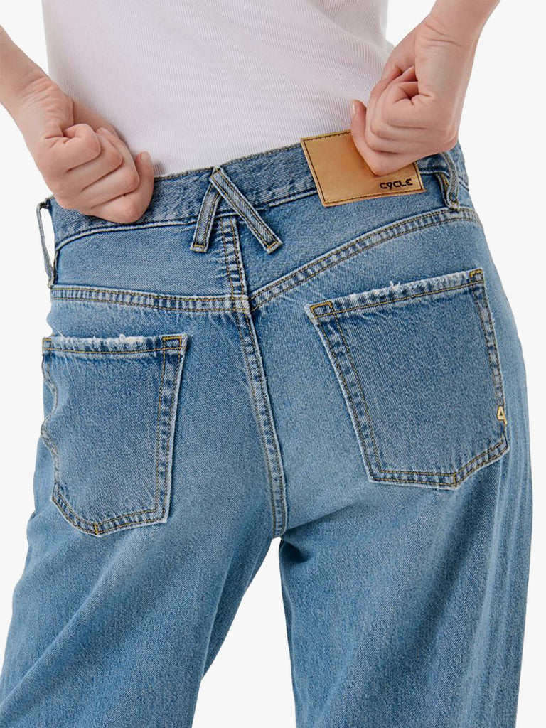 CYCLE jeans mila low rise '90s fit mid donna blu cotone