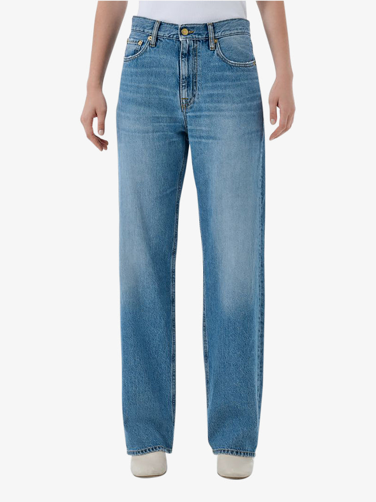 CYCLE jeans mila low rise '90s fit mid donna blu cotone