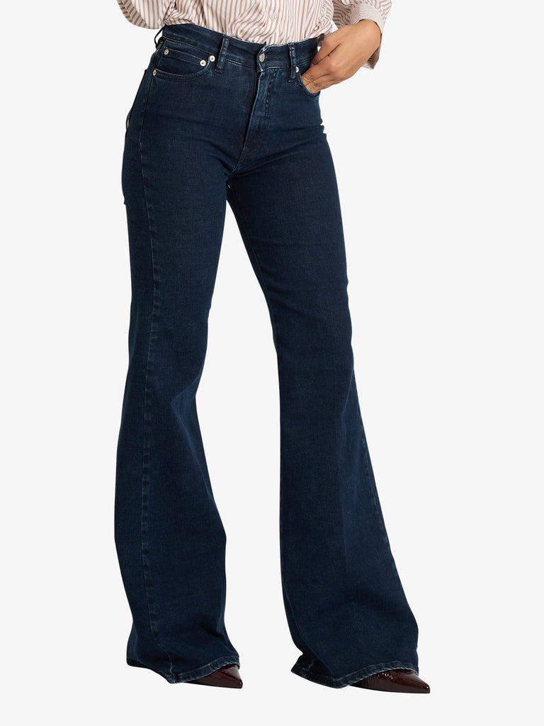 CYCLE jeans flaire high rise flared donna blu cotone