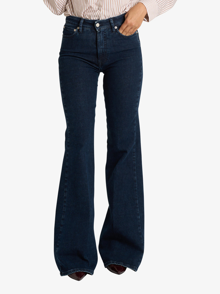 CYCLE jeans flaire high rise flared donna blu cotone