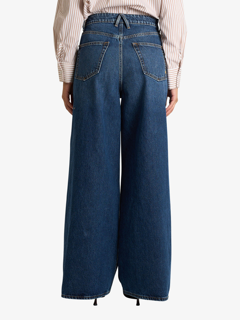CYCLE jeans big low super wide leg low donna blu cotone