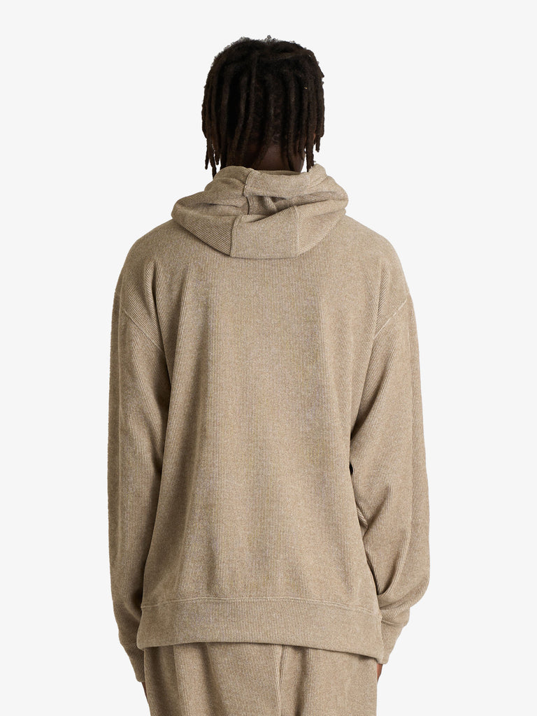 DARK LABEL felpa con cappuccio over uomo beige