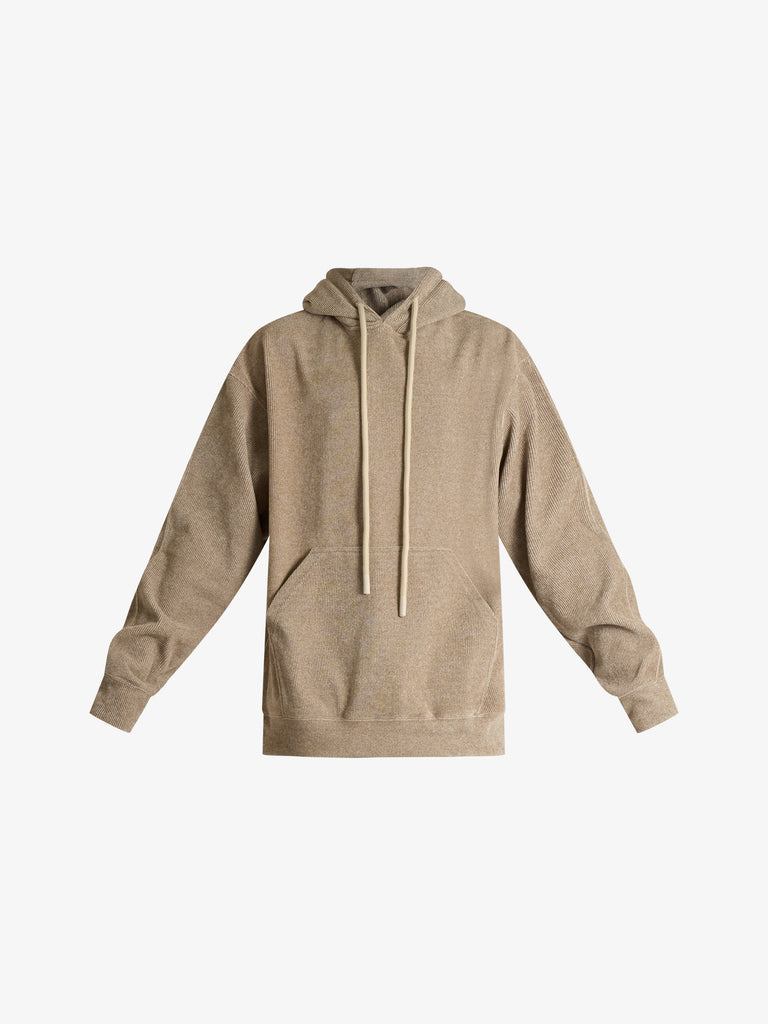 DARK LABEL felpa con cappuccio over uomo beige