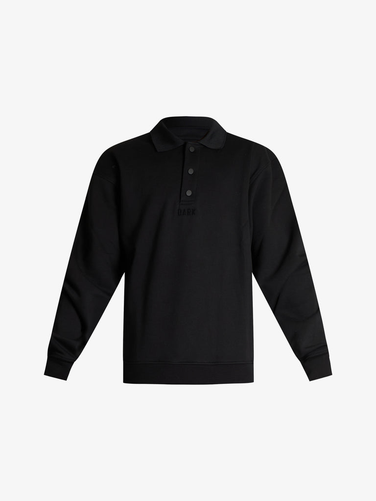 DARK LABEL felpa girocollo ricamo dark uomo nero jersey