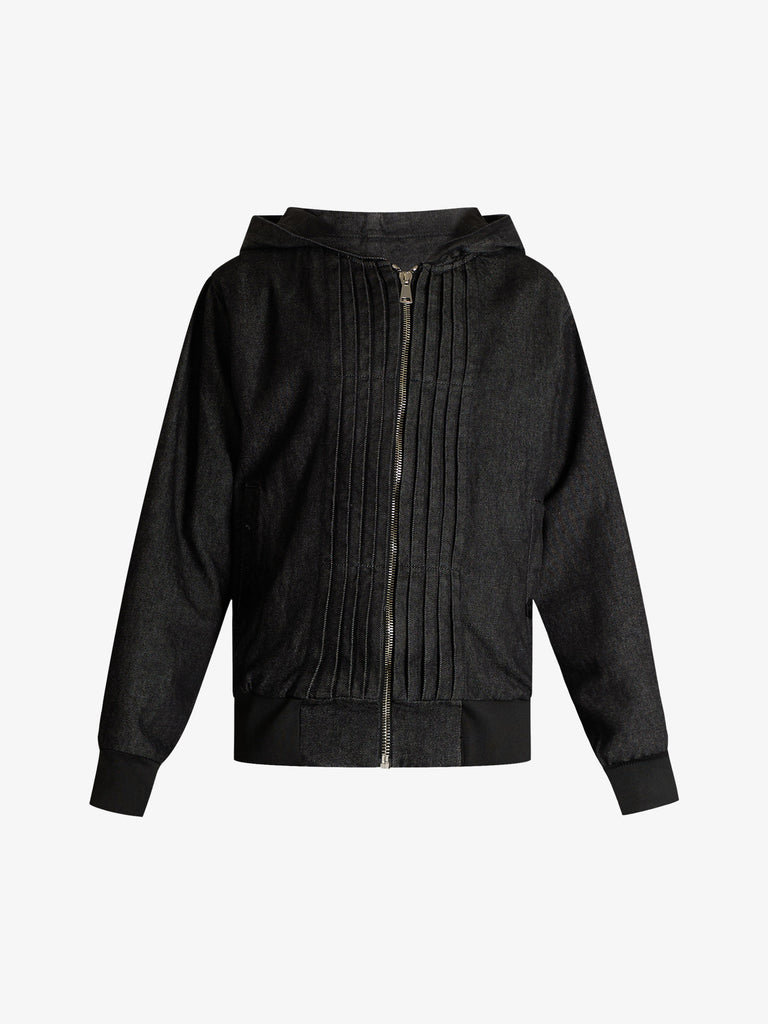 DARK LABEL bomber con cappuccio uomo nero