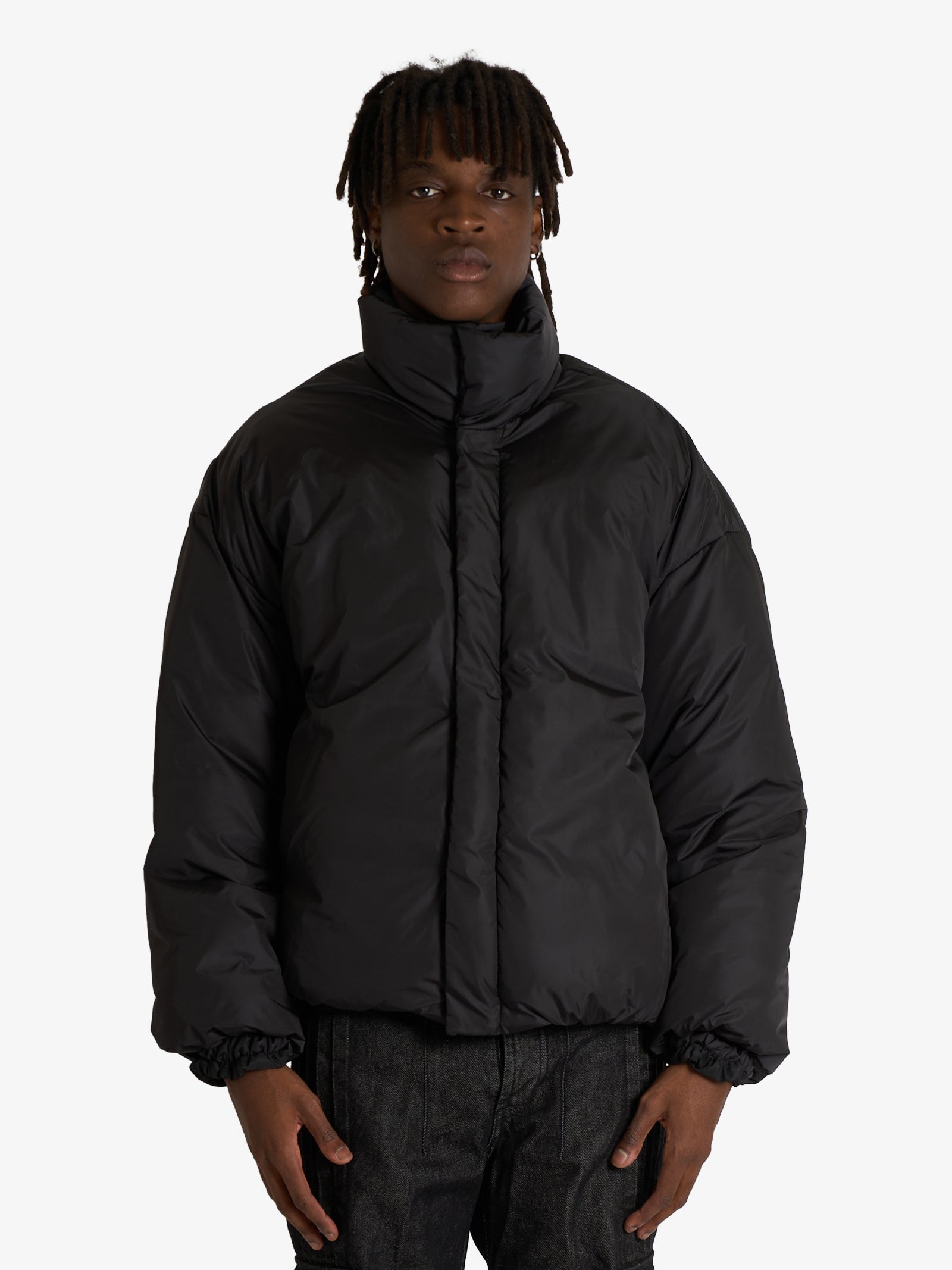 OAMC PEACEMAKER black men's cropped hooded bomber jacket