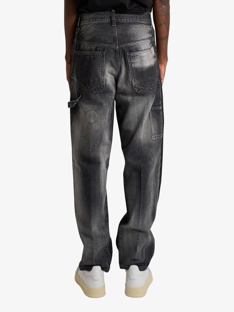 DARK LABEL jeans lavaggio scuro uomo denim cotone