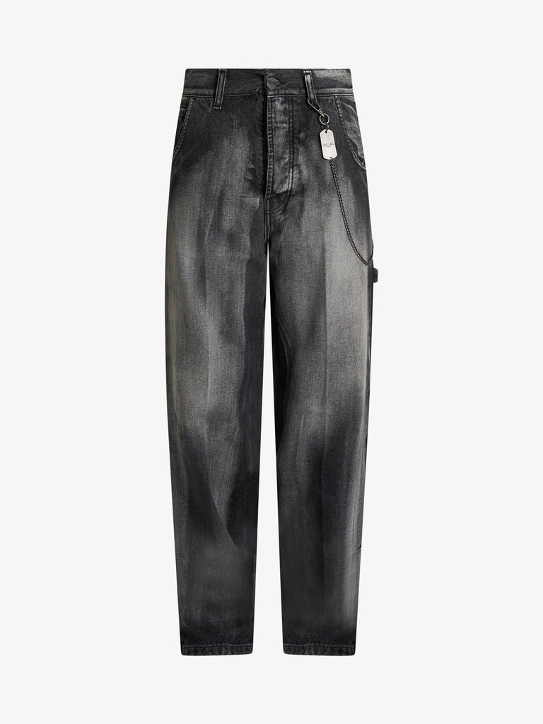 DARK LABEL jeans lavaggio scuro uomo denim cotone