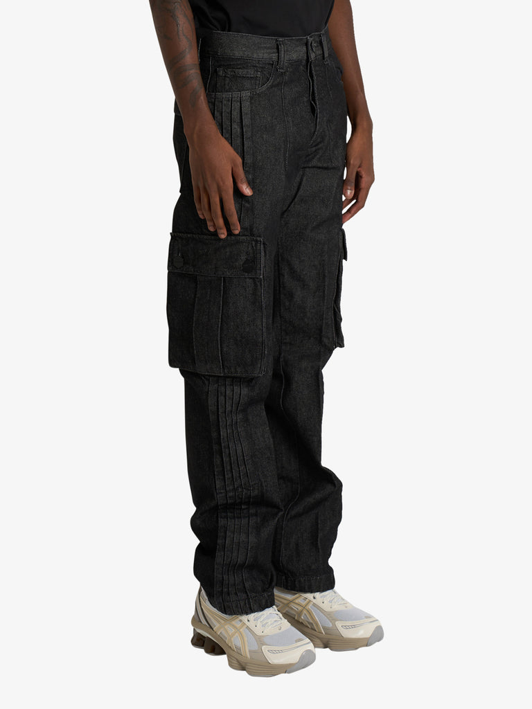 DARK LABEL jeans con tasconi uomo denim cotone