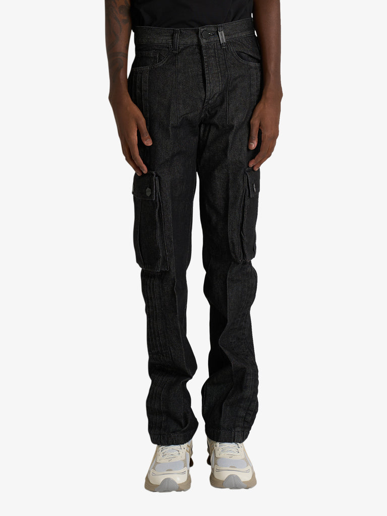 DARK LABEL jeans con tasconi uomo denim cotone