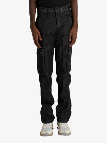 DARK LABEL jeans con tasconi uomo denim cotone