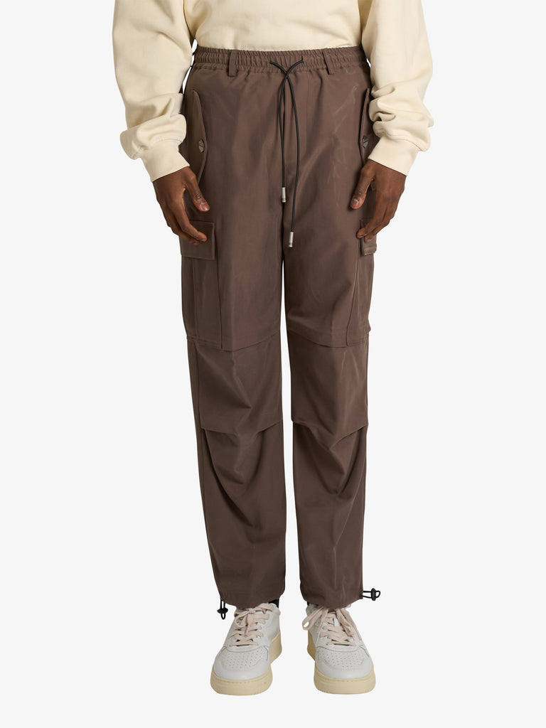 DARK LABEL pantalone cargo uomo marrone