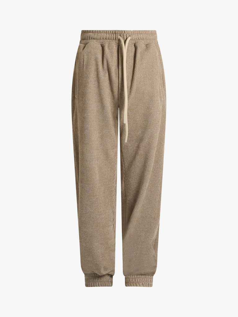 DARK LABEL pantalone over uomo beige tessuto