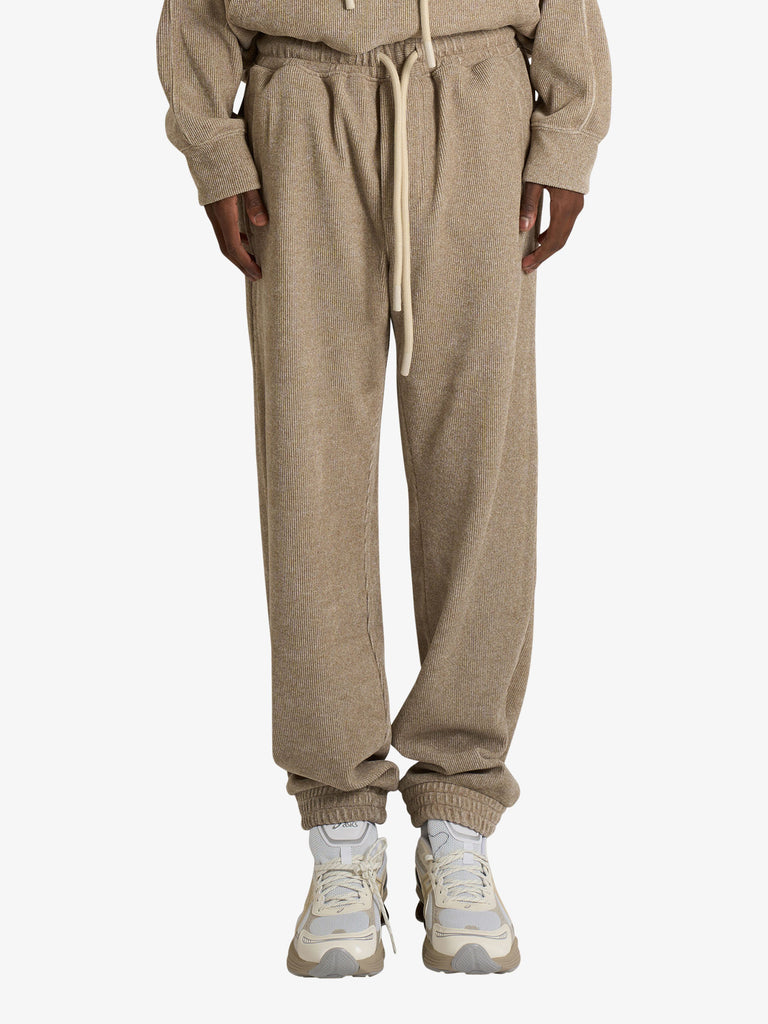 DARK LABEL pantalone over uomo beige tessuto