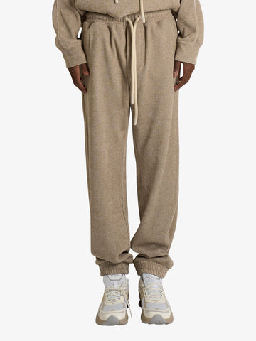 DARK LABEL pantalone over uomo beige tessuto