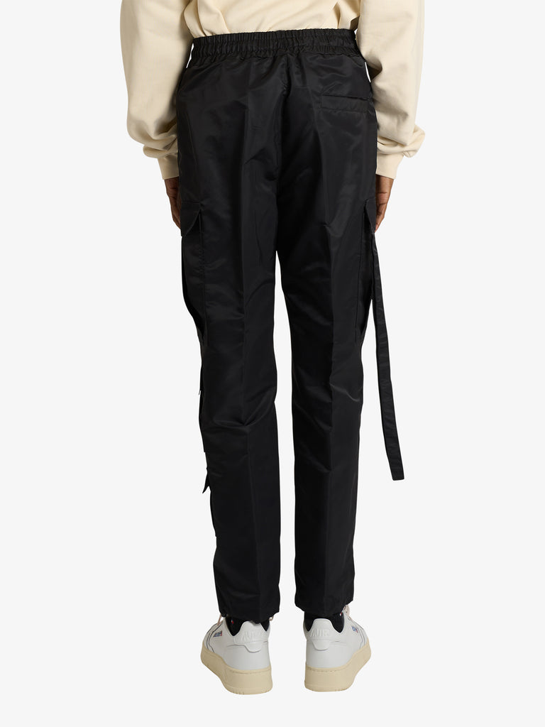 DARK LABEL pantalone in tessuto tecnico uomo nero