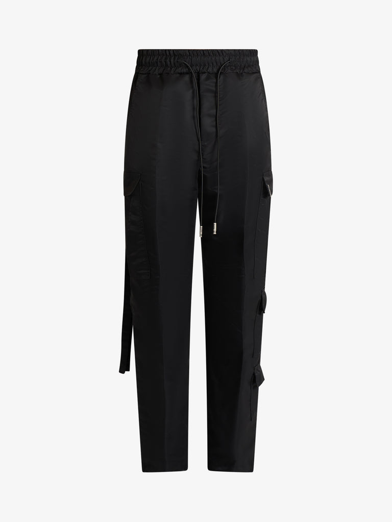 DARK LABEL pantalone in tessuto tecnico uomo nero