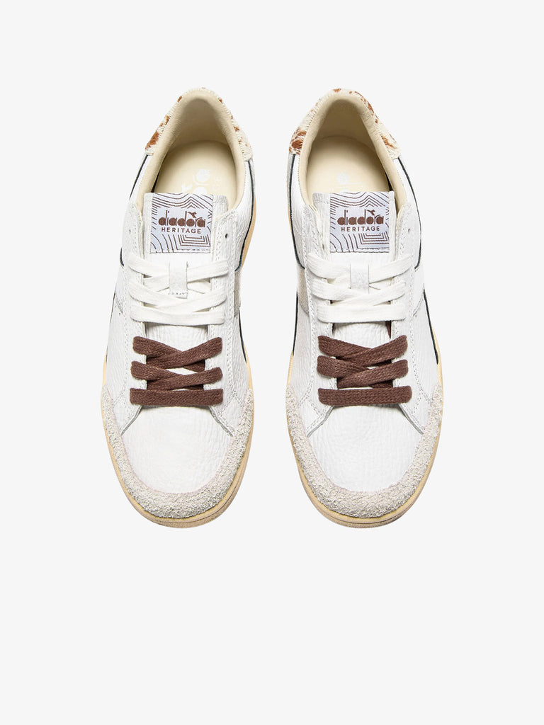 DIADORA sneakers donna prestige safari wn 201.182639_ pelle bianco