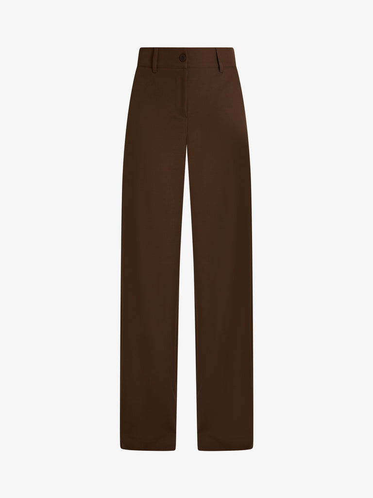 DIXIE pantalone ampio con vita alta donna marrone