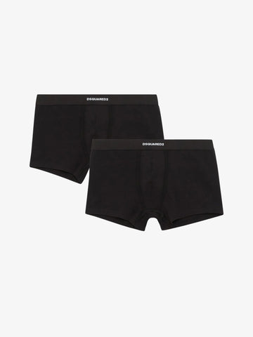 DSQUARED2 slip twin pack trunk uomo nero cotone