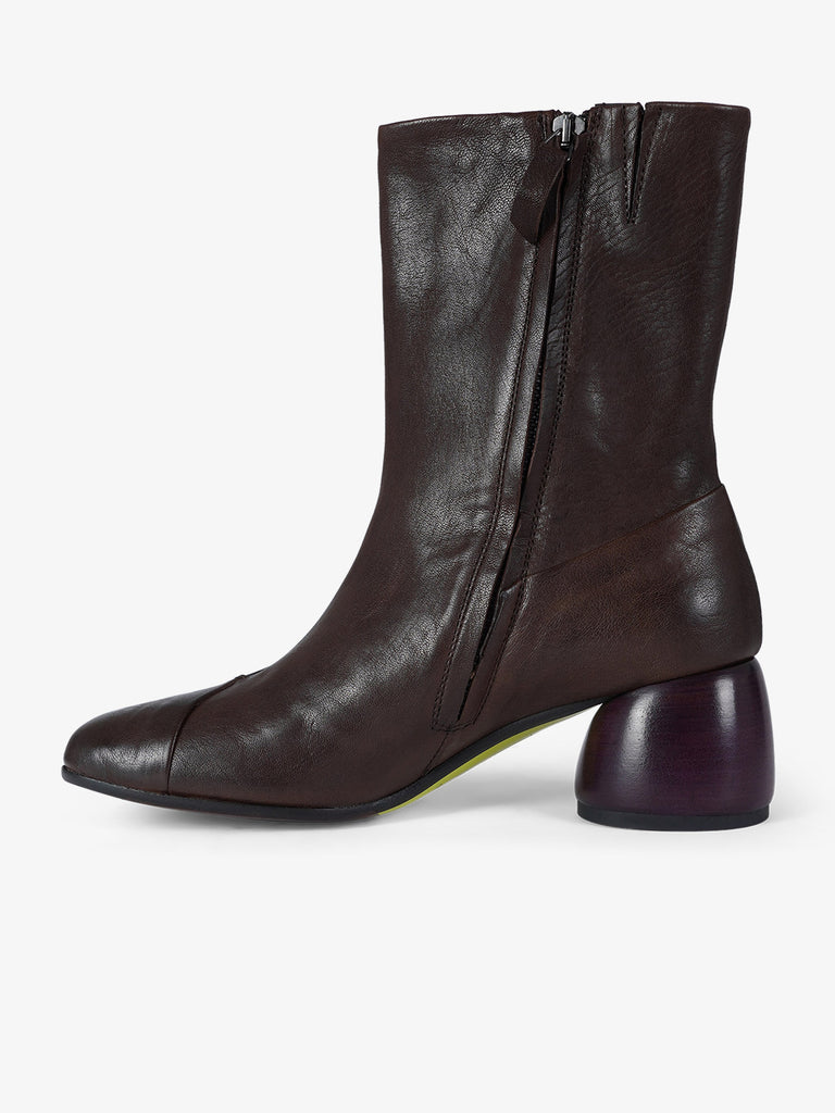 ERNESTO DOLANI tronchetti donna mezzo tacco pelle marrone