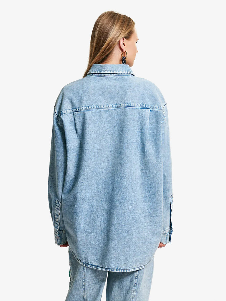 ESSENTIEL ANTWERP camicia icksonville con applicazioni floreali di paillettes donna