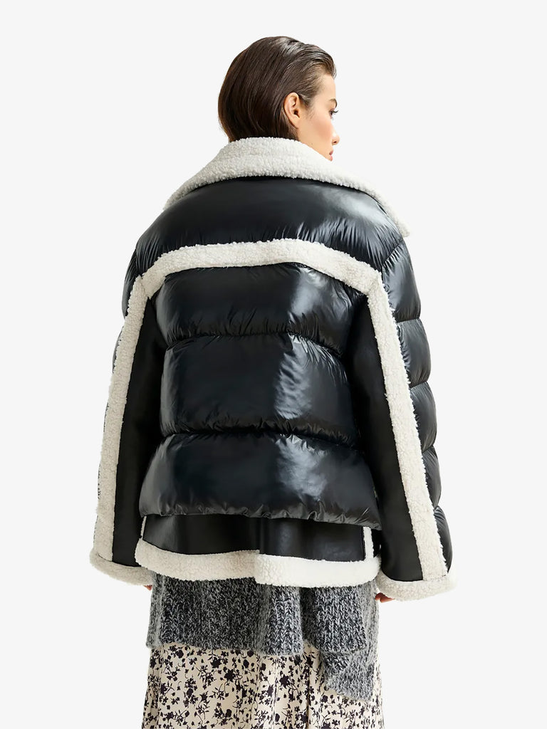 ESSENTIEL ANTWERP giubbotto ifie in montone ecologico donna nero