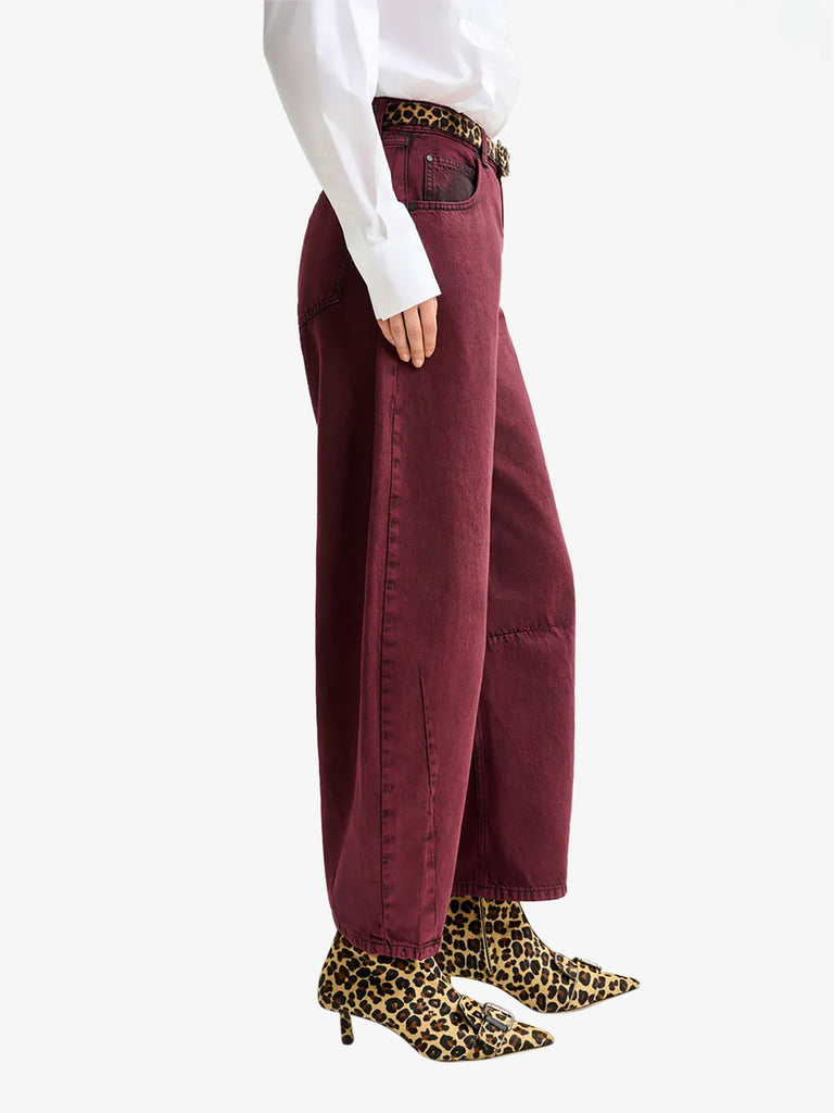 ESSENTIEL ANTWERP jeans impressive con gamba a botte donna marrone