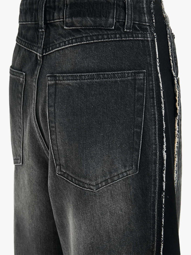 ESSENTIEL ANTWERP jeans industrioss2 con pannello a contrasto donna nero