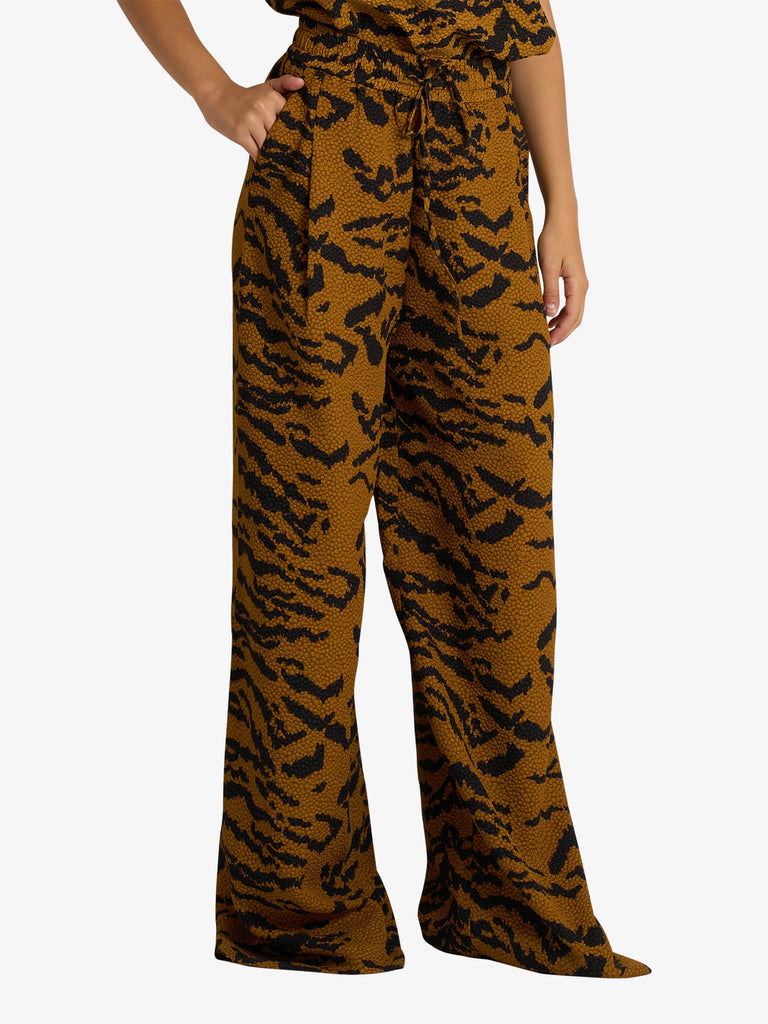 ESSENTIEL ANTWERP pantalone a gamba larga donna beige