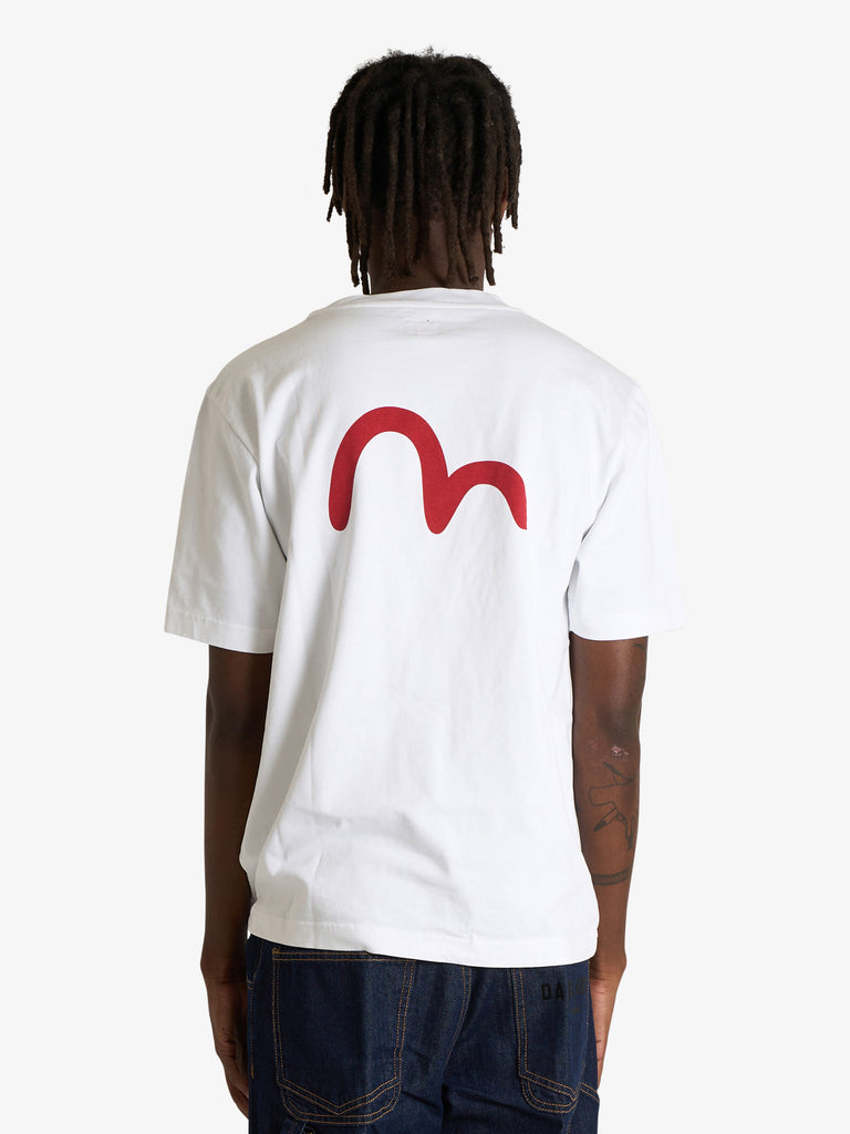 EVISU t-shirt archives print uomo bianco cotone