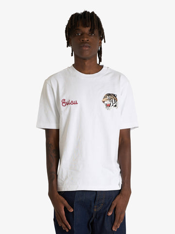 EVISU t-shirt archives print uomo bianco cotone