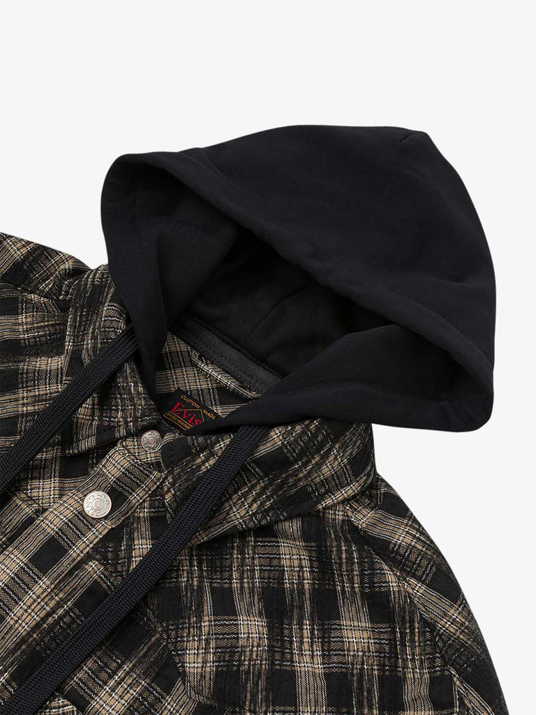 EVISU giubbotto seagull embroidery a quadri uomo marrone