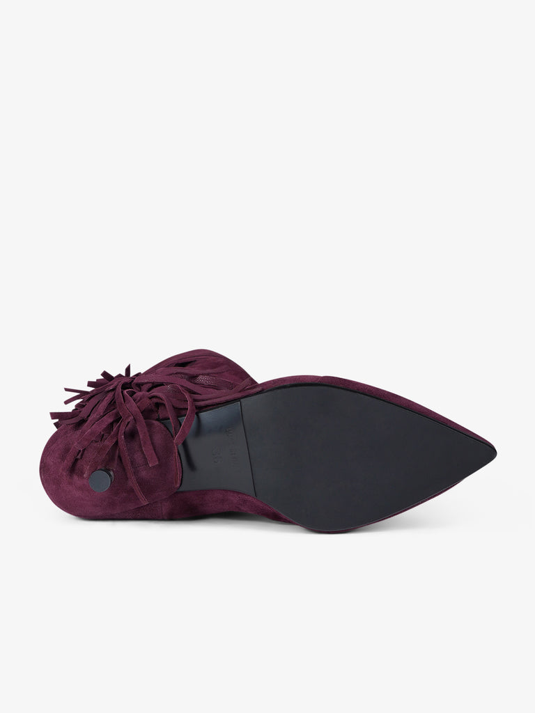 GISEL MOIRE tronchetti donna ariana camoscio viola