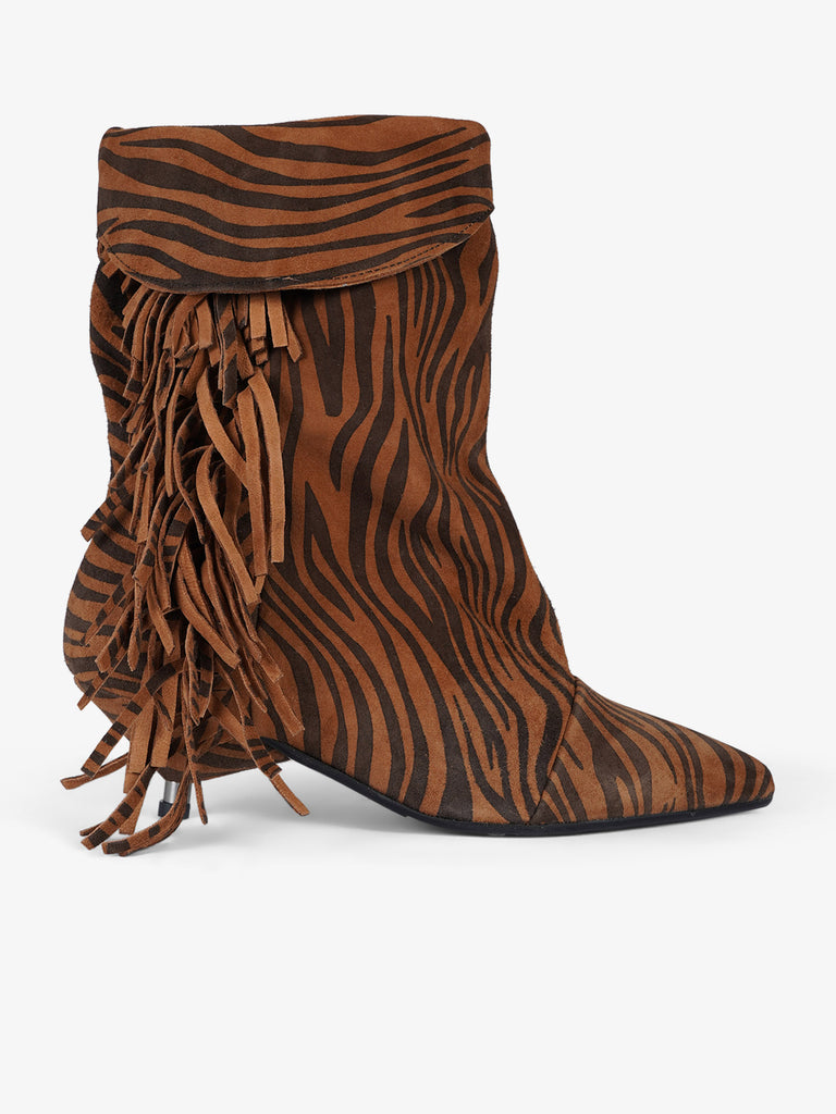 GISEL MOIRE tronchetti Ariana donna camoscio multicolor