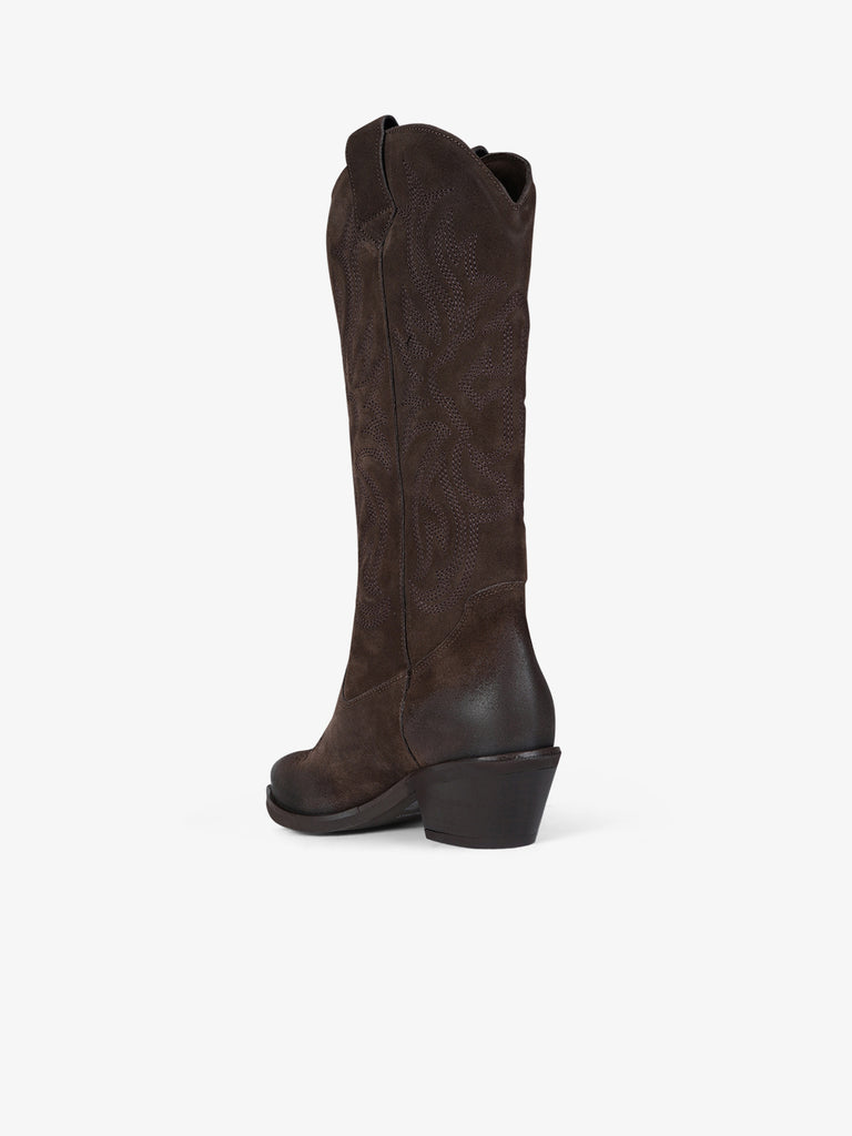 GISEL MOIRE stivali donna california camoscio beige