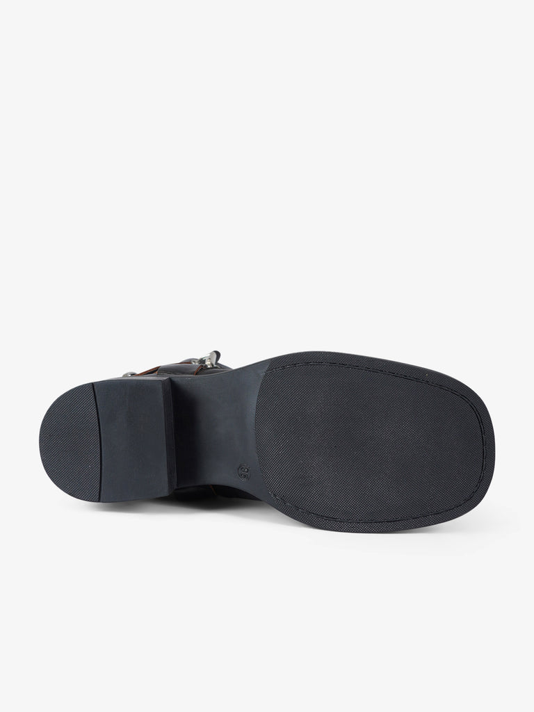 GISEL MOIRE stivali donna biker chester pelle marrone