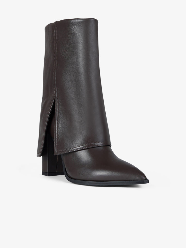 GISEL MOIRE tronchetti donna ducie pelle marrone