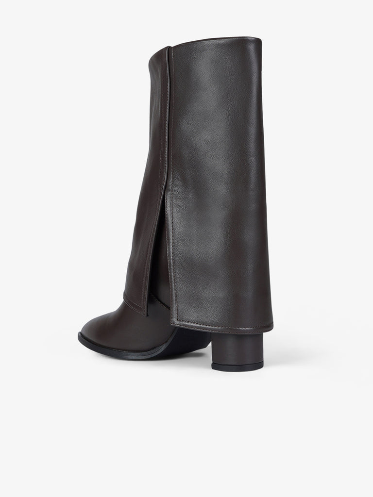 GISEL MOIRE tronchetti donna ducie pelle marrone