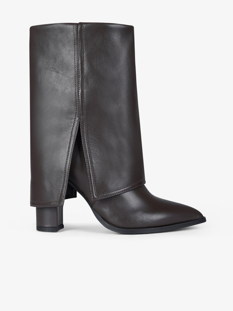 GISEL MOIRE tronchetti donna ducie pelle marrone
