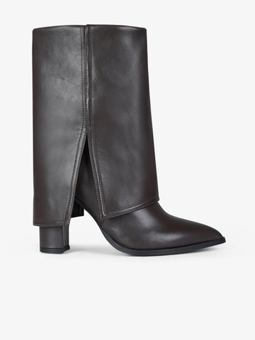 GISEL MOIRE tronchetti donna ducie pelle marrone