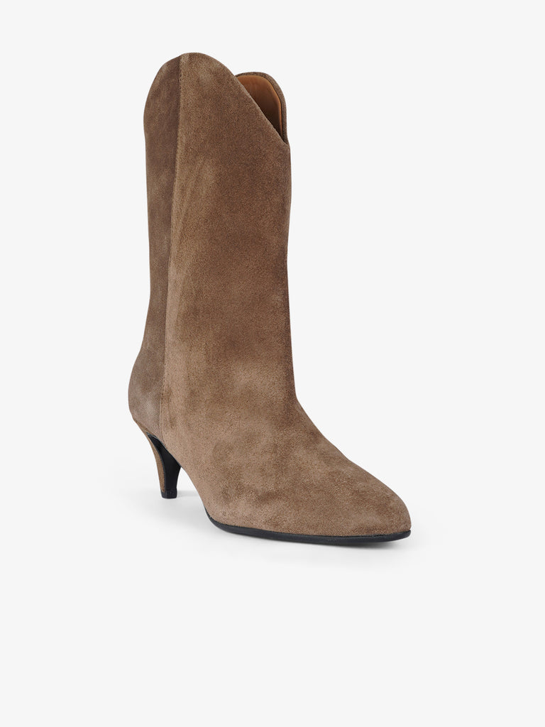 GISEL MOIRE tronchetti donna enea camoscio marrone