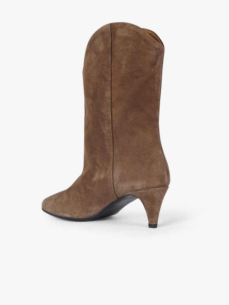 GISEL MOIRE tronchetti donna enea camoscio marrone