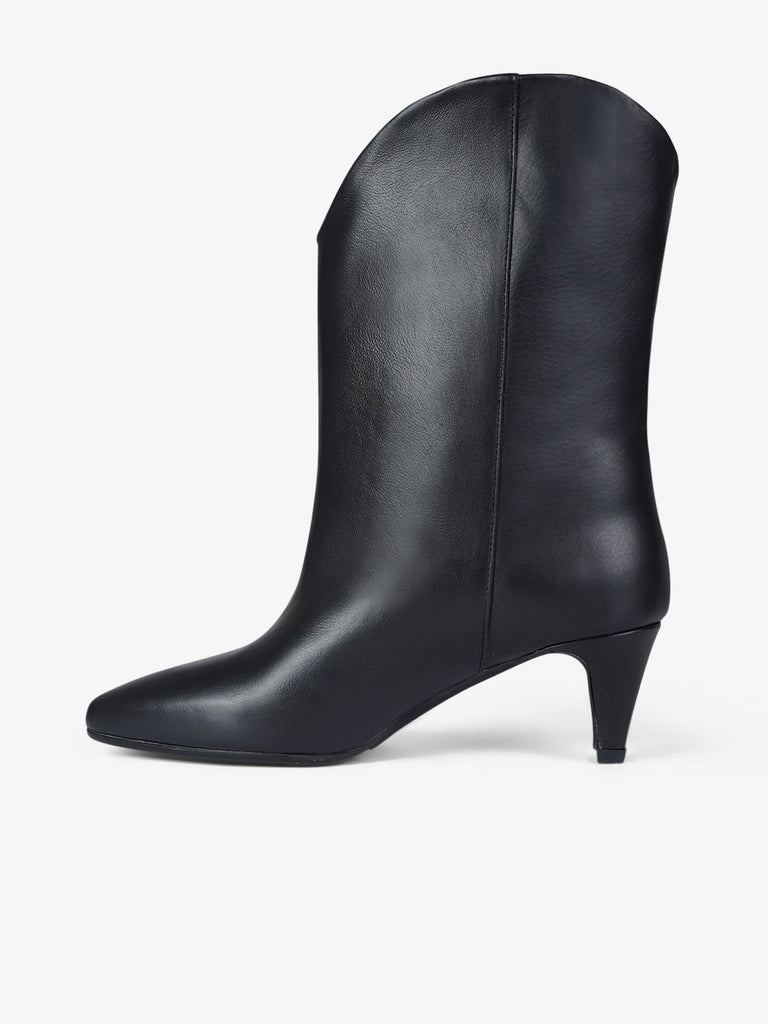 GISEL MOIRE tronchetti donna enea pelle nero