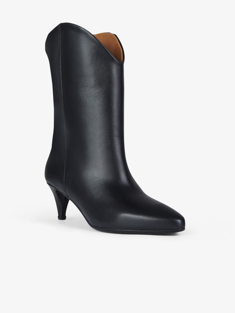 GISEL MOIRE tronchetti donna enea pelle nero