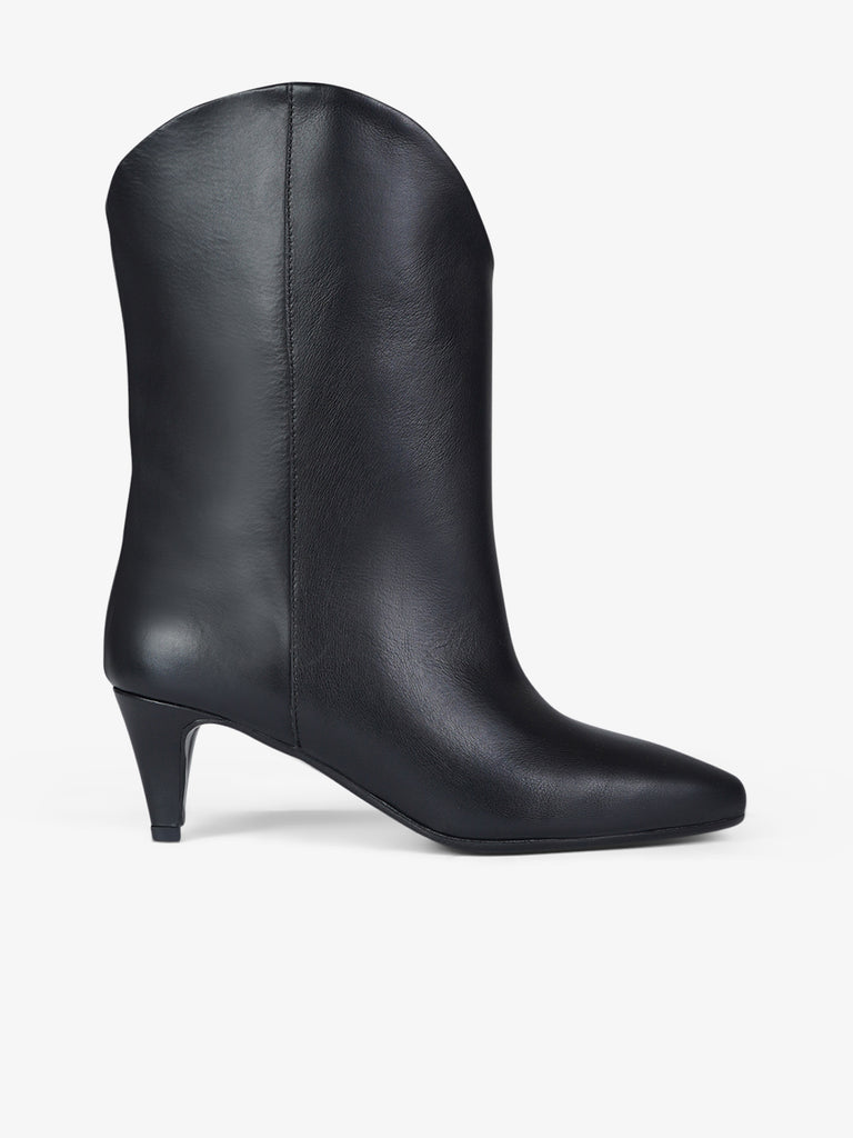 GISEL MOIRE tronchetti donna enea pelle nero