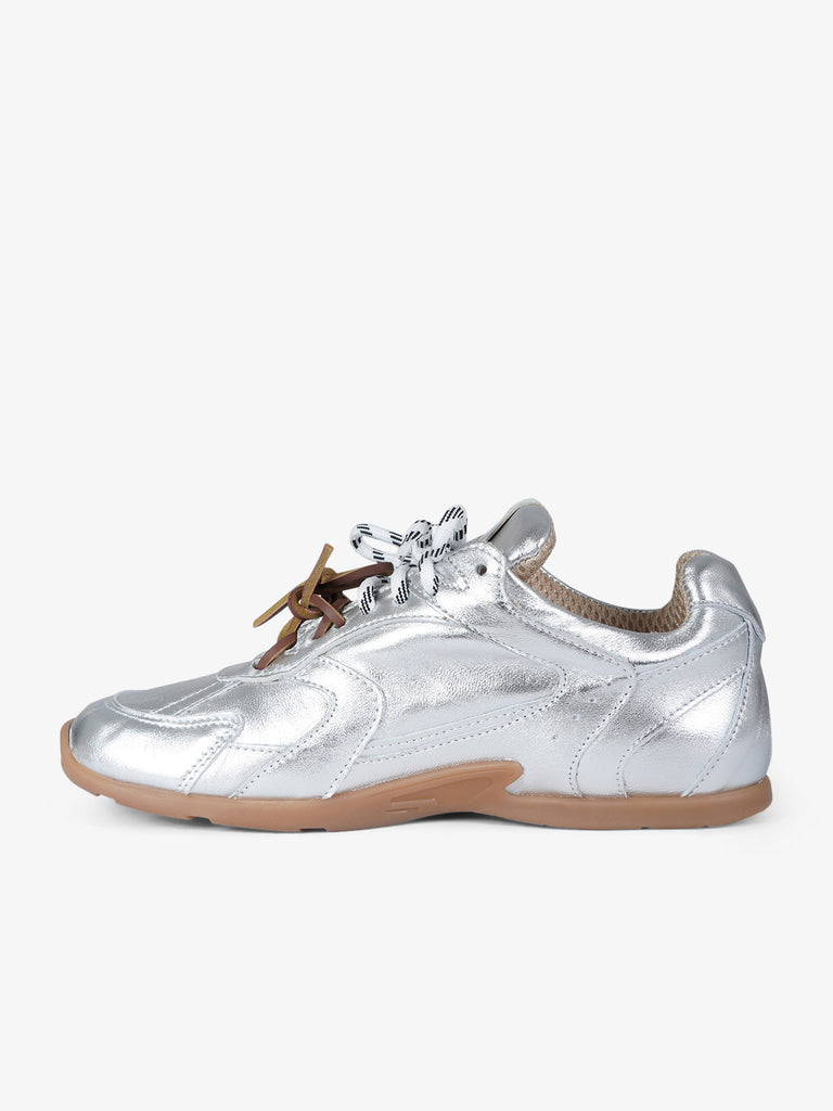GISEL MOIRE sneakers donna g88 pelle argento