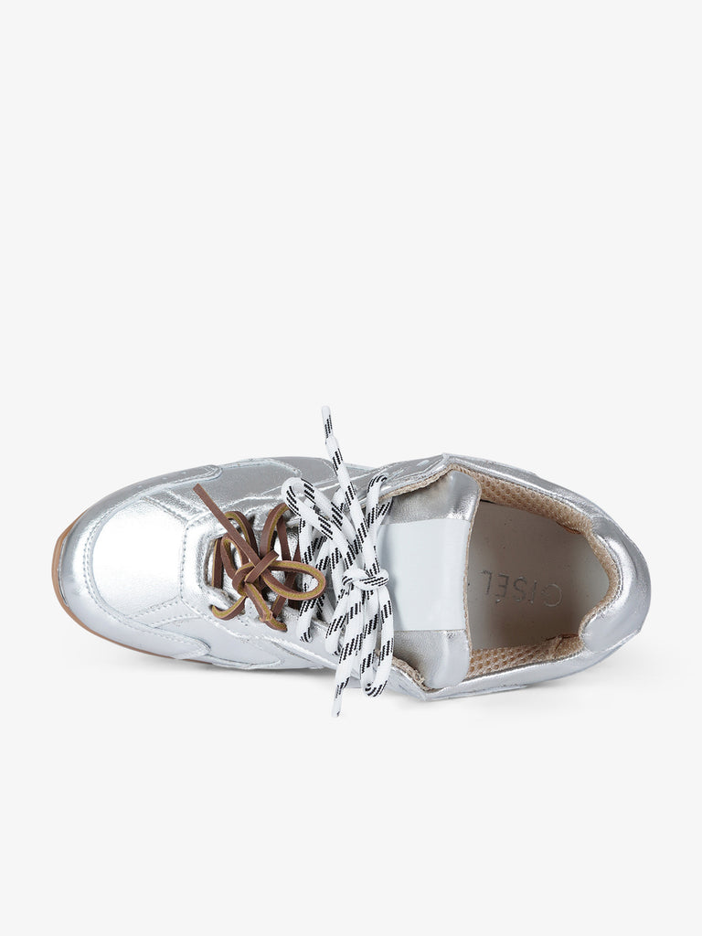 GISEL MOIRE sneakers donna g88 pelle argento