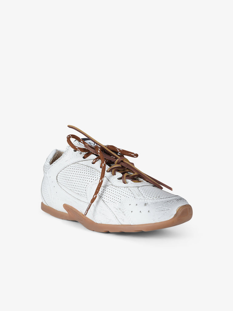 GISEL MOIRE sneakers donna g88 pelle bianco