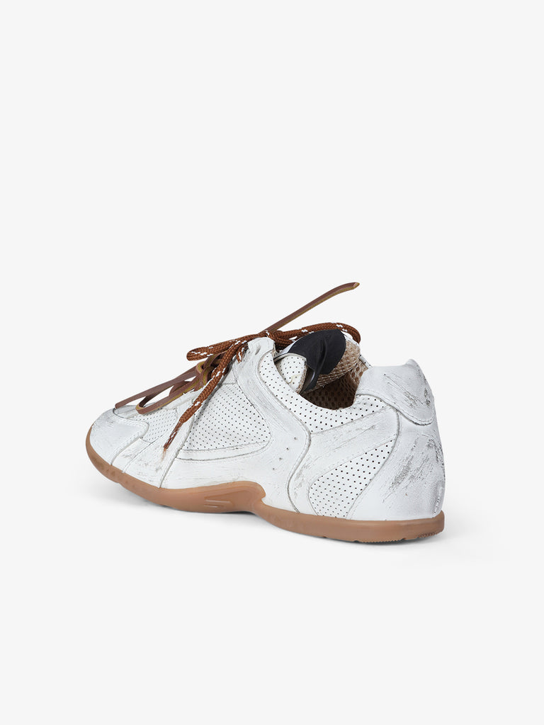 GISEL MOIRE sneakers donna g88 pelle bianco